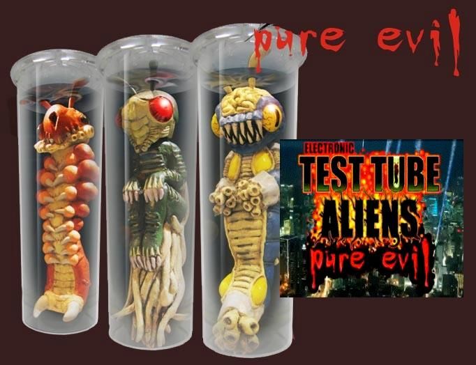 Test Tube Aliens Growing Alien with Electronic Brain Interogate online 