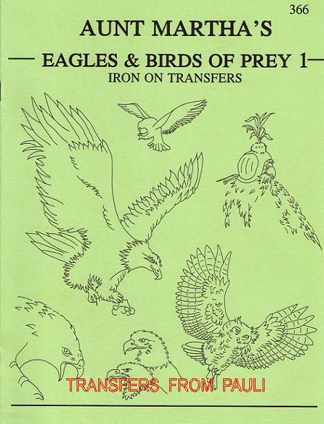 Eagles & Birds of Prey Aunt Marthas Hot Iron on Embroidery Transfers