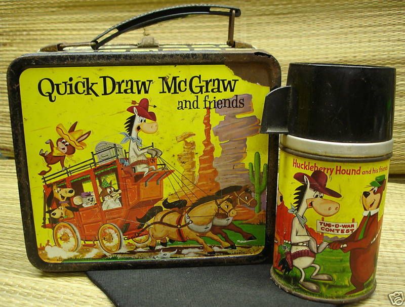 1961 Quick Draw Mc Graw & Friends Metal Lunchbox Hanna  