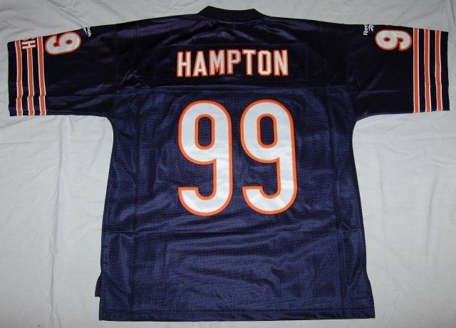 DAN HAMPTON BEARS REEBOK NFL SEWN THROWBACK JERSEY LRG  