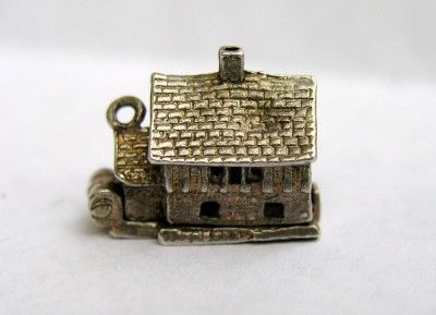   ENGLISH STERLING SILVER BULL & BUSH PUB CHARM ~ Opens Hmkd 1951  