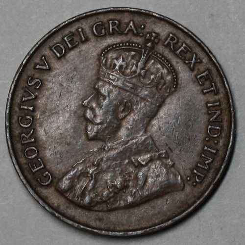 1921 *XF+* GEORGE V small cent CANADA (NICE HIGH Quality Example 