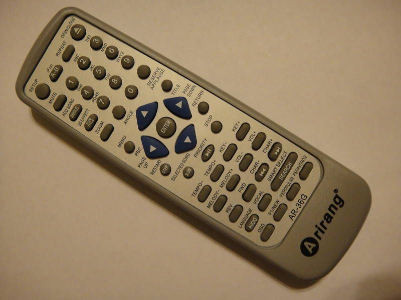 Remote Control for ARIRANG Vietnamese Karaoke player  