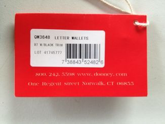 Classic NWT Dooney & Bourke Letter Wallet Leather and Logo Fabric 