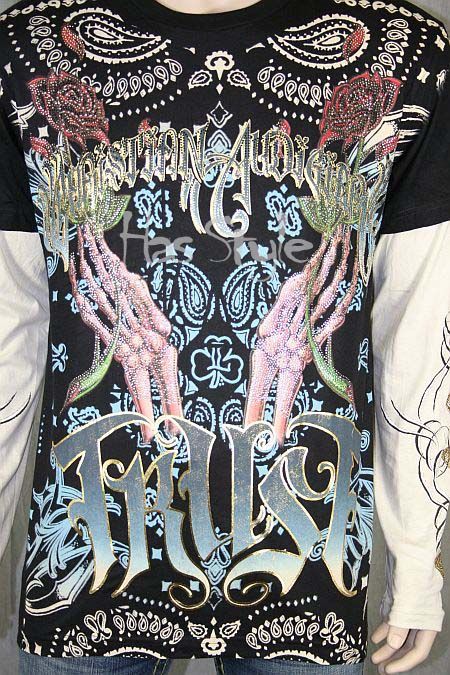 Christian Audigier TRUST Black long double sleeve L  