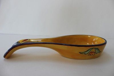 MAXCERA NEW YELLOW TALAVERA SPOON REST  